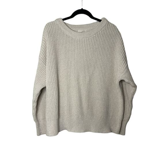 Universal Thread Women's Long Sleeve Knitted Soft Pullover Sweater Size 1X Cream - Picture 2 of 8